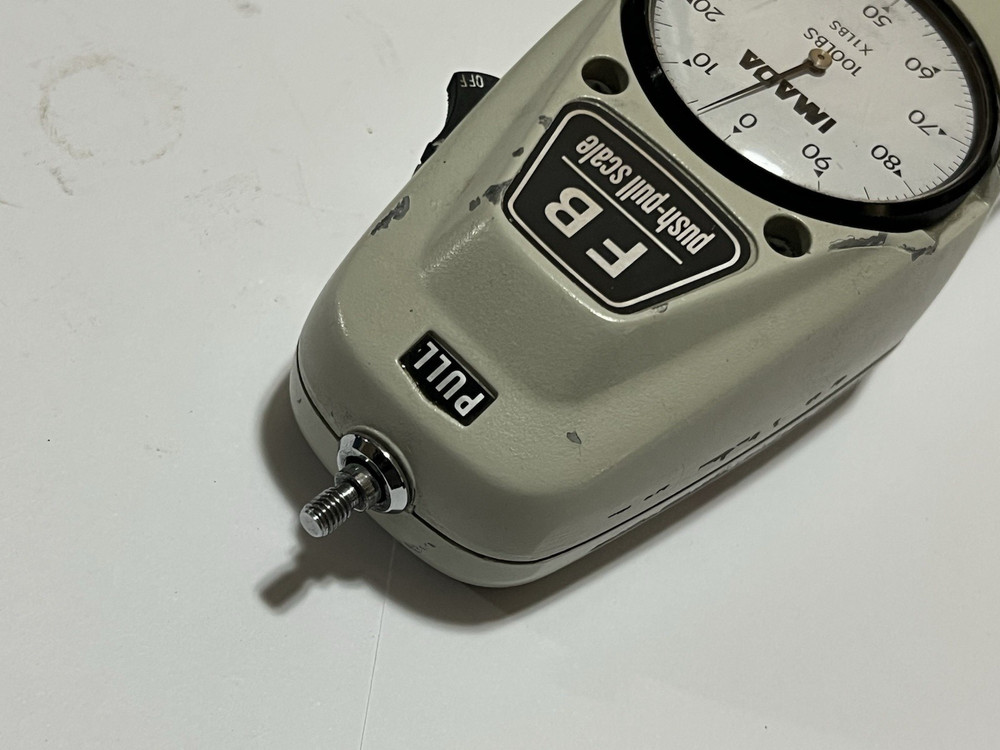 IMADA FB-100 Push Pull Mechanical Force Gauge Scale 0-100 Lbs Set Japan