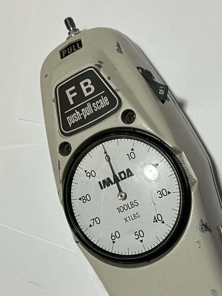 IMADA FB-100 Push Pull Mechanical Force Gauge Scale 0-100 Lbs Set Japan