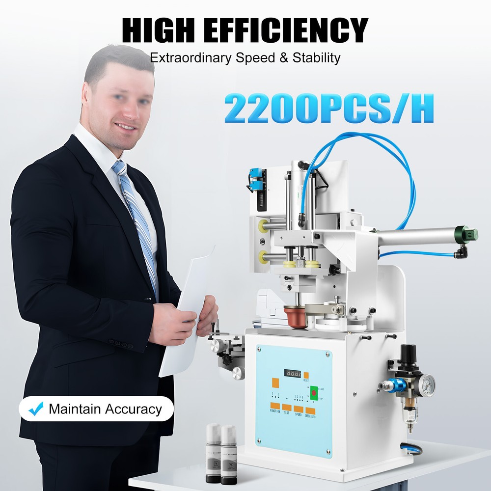 Pad Printing Electric & Pneumatic Printer&Sealed Ink Cups Clear Printing Machine
