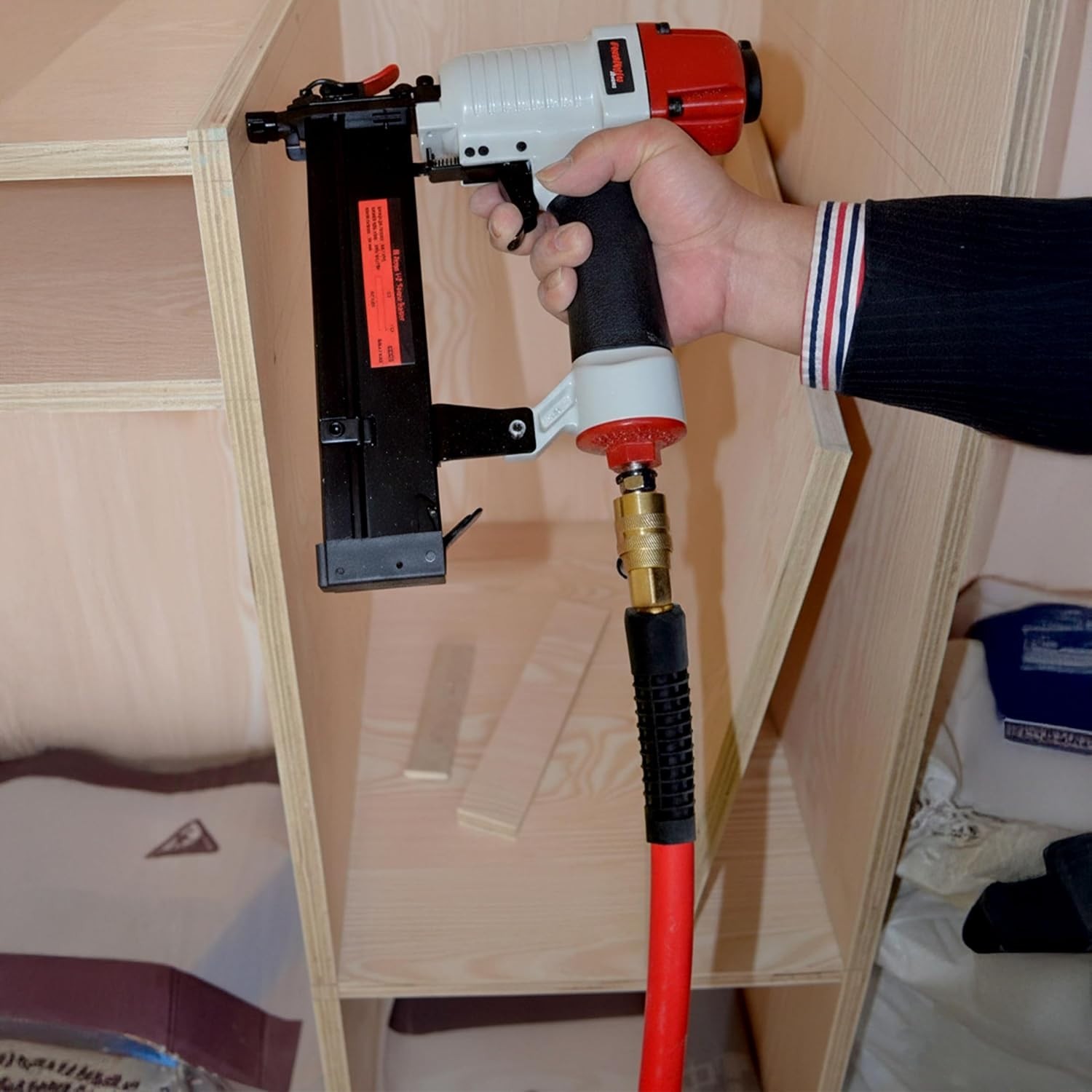 DYNAMIC POWER 3/8-in x 50-ft Premium Rubber Air Hose with 10-Piece Accessory Kit