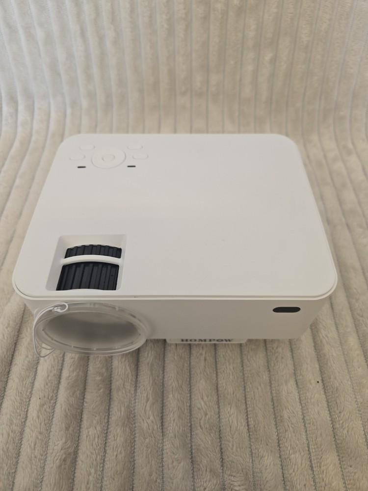 Hompow T20 White Portable LED Projector VGA HDMI USB AV Input