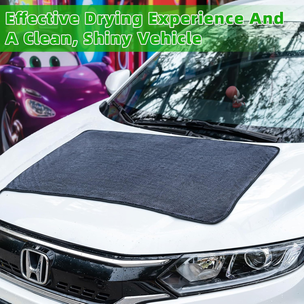 Large Microfiber Car Drying Towel, Ultra Absorbent Microfiber Cleaning Cloth ...