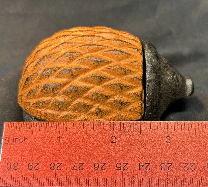 Small Cast Iron Hedgehog Hide a Key / Trinket Box