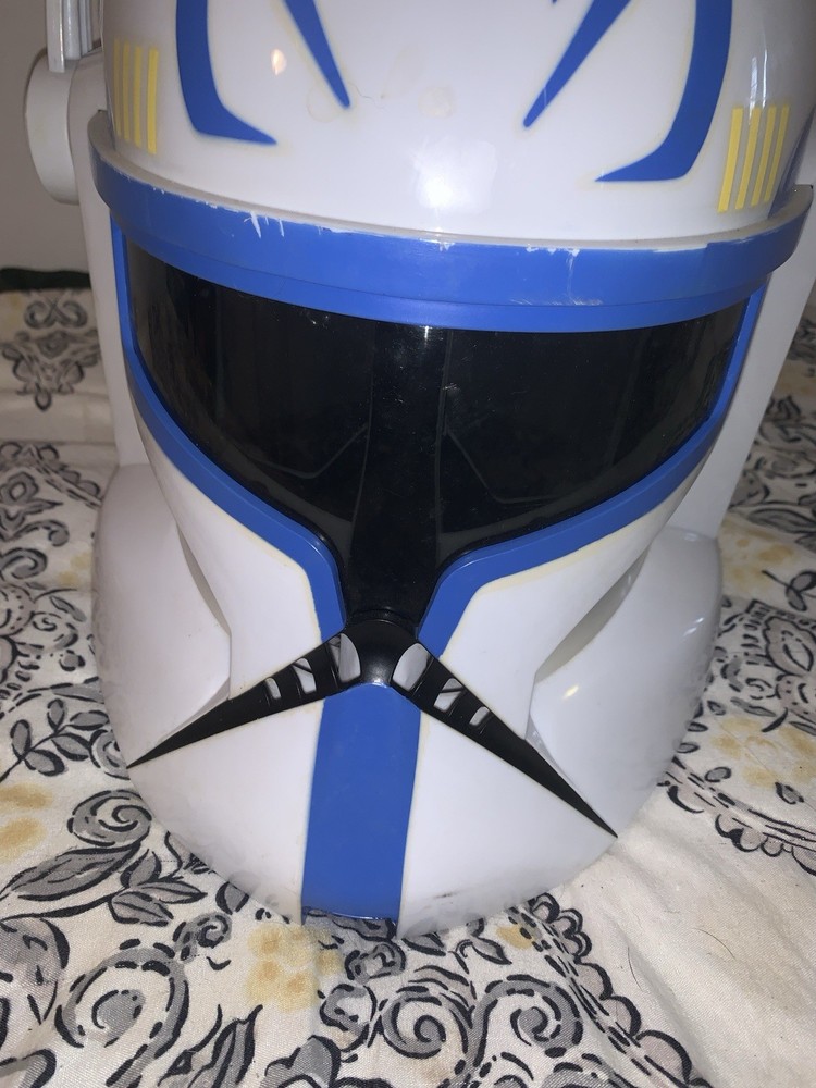 Star Wars Captain Rex Clone Wars Electronic Talking Helmet Works 2008 Complete