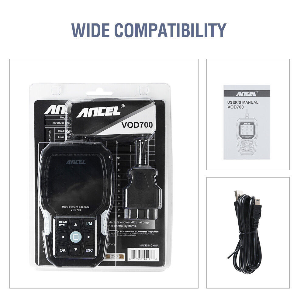 ANCEL VOD700 Auto OBD2 Full System Diagnostic Code Scanner For VOLVO BMS ABS SRS