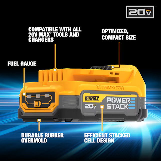 DEWALT POWERSTACK DCF840E1 20V MAX 1/4" BRUSHLESS CORDLESS IMPACT DRIVER KIT