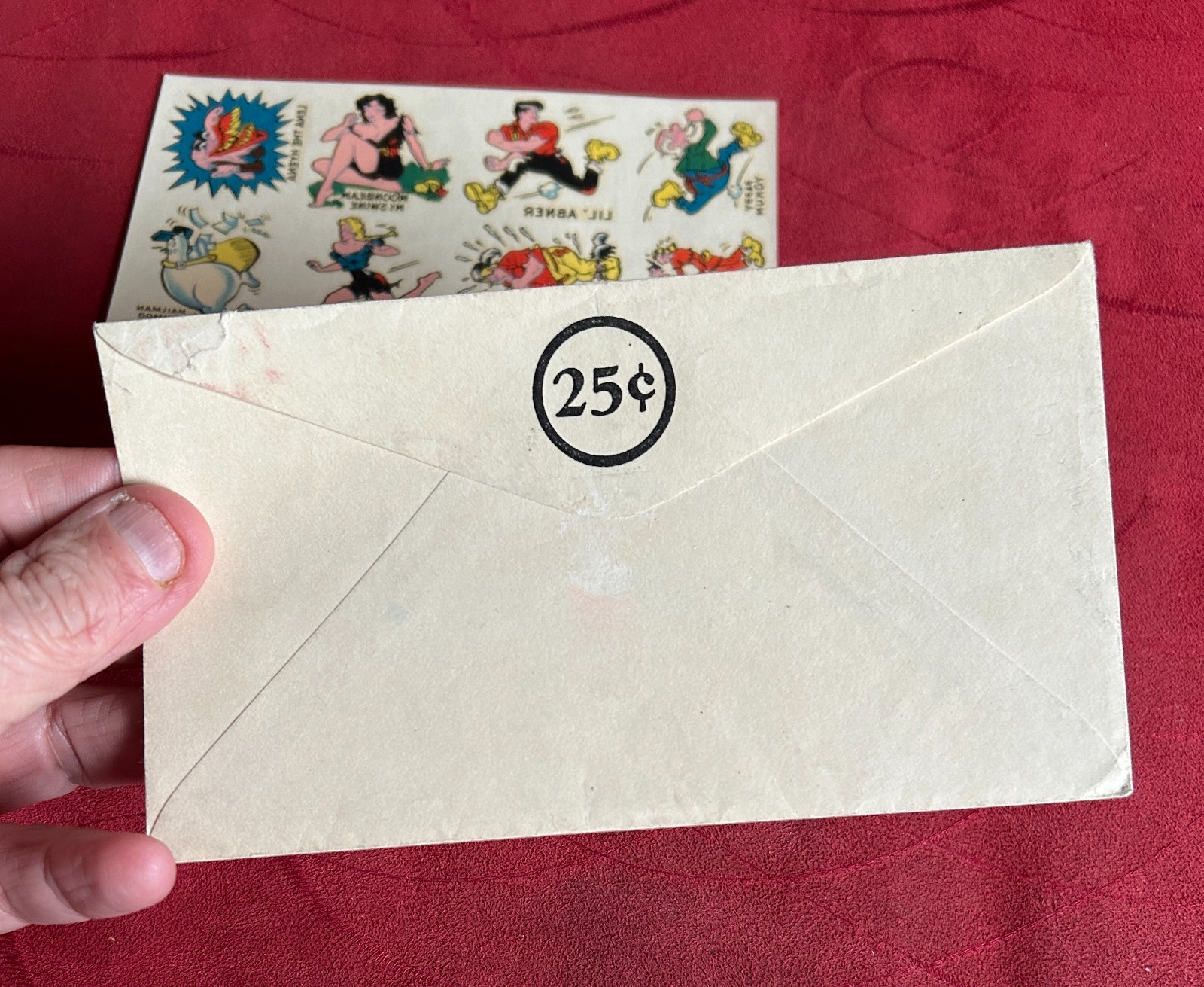 1950s Orange Crush Envelope & Lil Abner Tattoos Sheet
