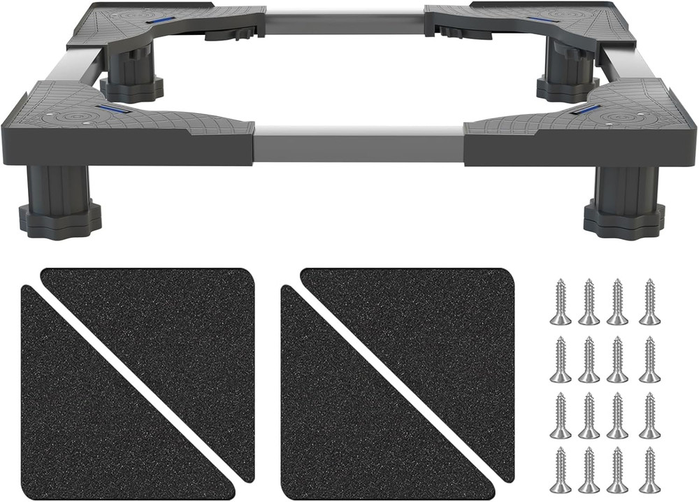 Mini Fridge Stand with 4 Strong Feet, Universal Refrigerator Stand Riser Adjusta