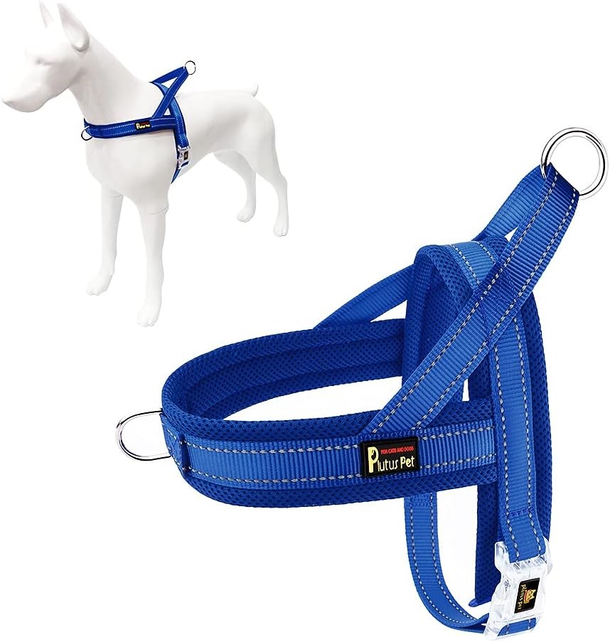 No Pull Dog Harness W/ Breathable Mesh Padded Adjustable Reflective Escape Proof