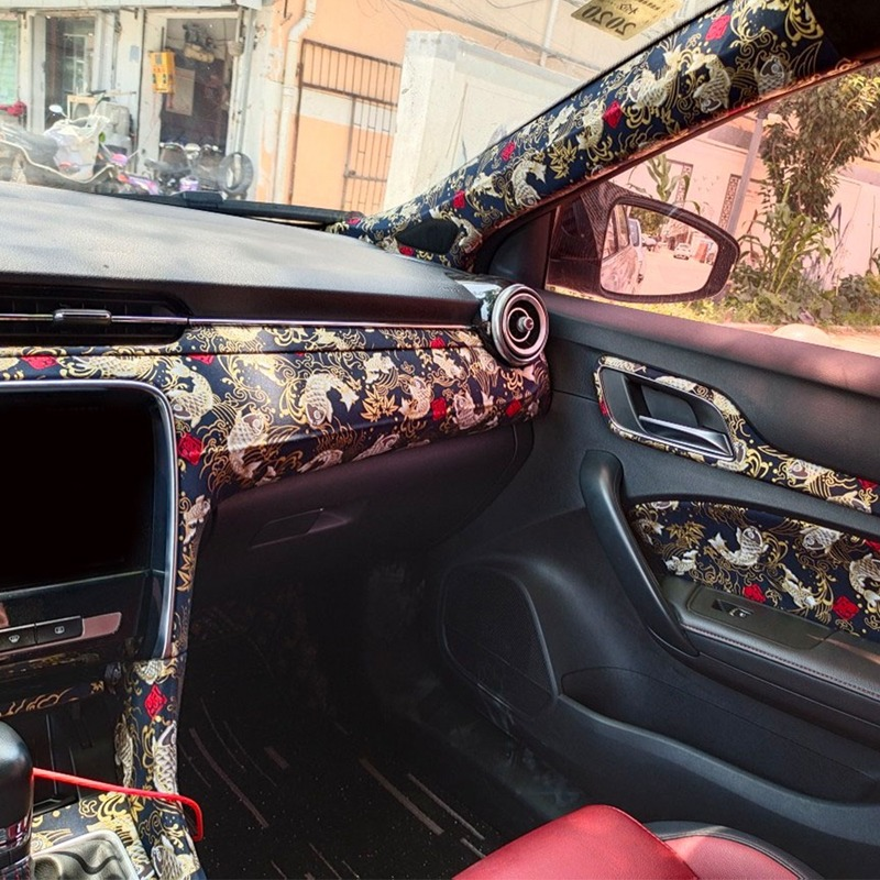 Car Upholstery Headlining Fabric Foam Backed Cloth Multi Pattern Chic