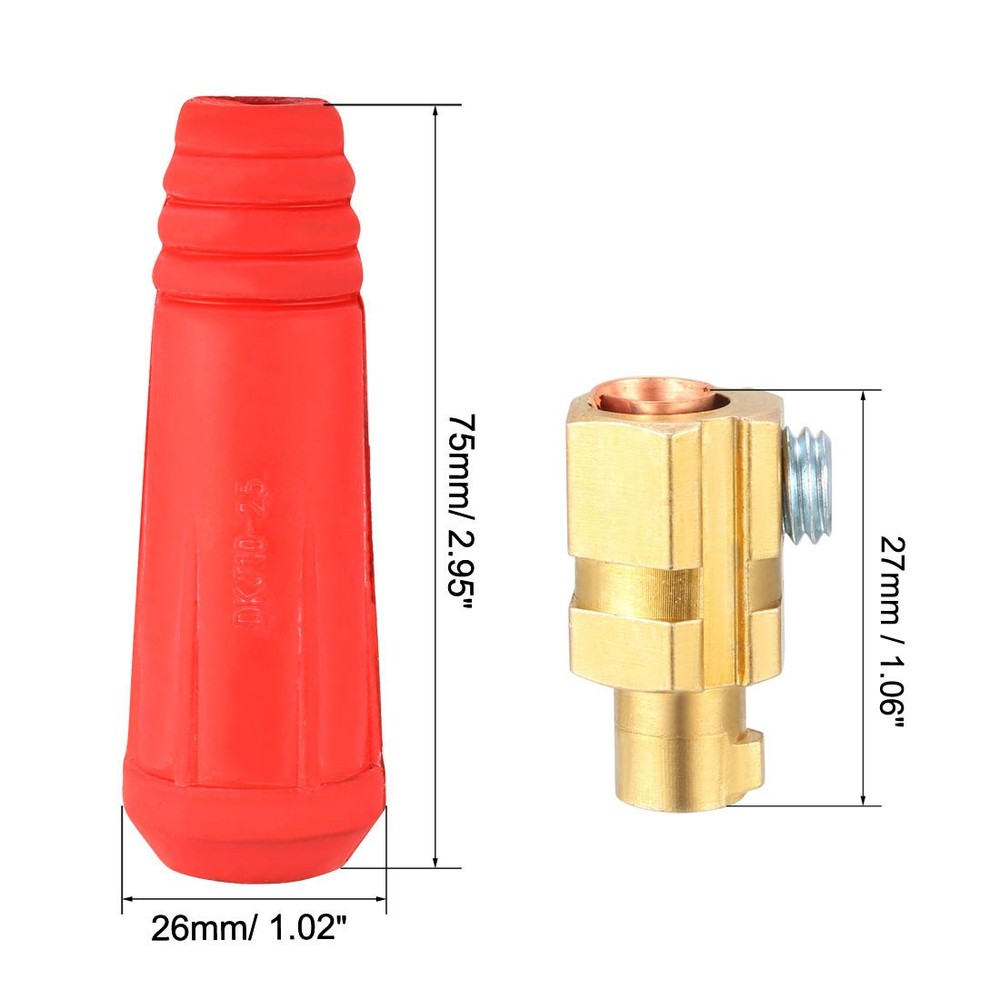 TIG Welding Panel Connector DKJ10-25 Quick Fitting Red