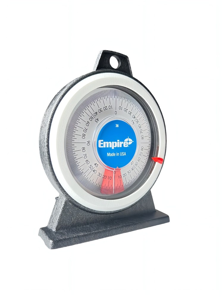 Empire 36 Magnetic Polycast Protractor – 360° Dial, Adjustable Pointer