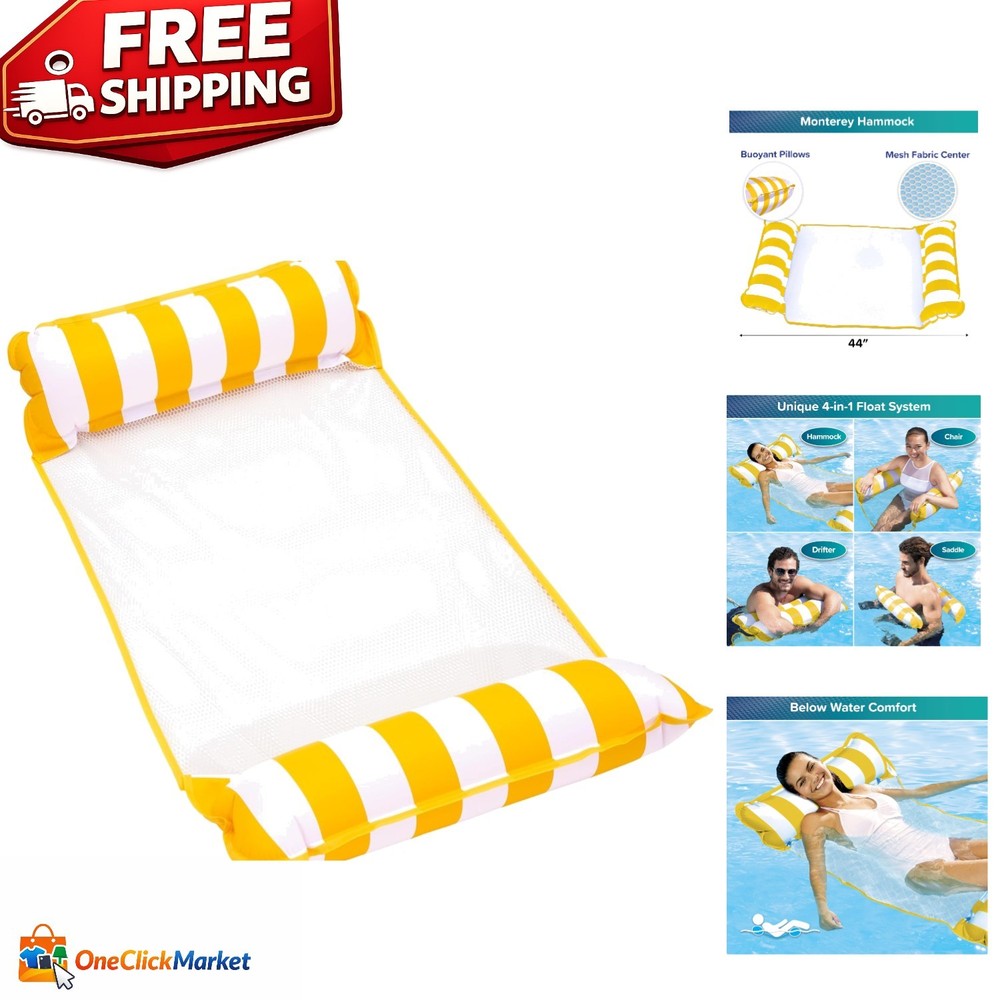 Comfortable Aqua Pool Hammock - Inflatable & User-Friendly, Ideal for Adults