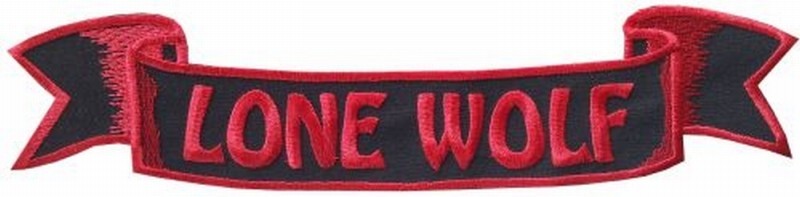Large back patch patch Lone Wolf desired color patch biker 28 cm (678)