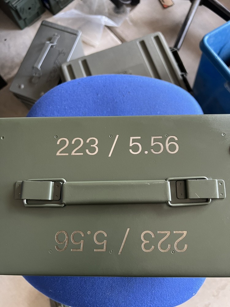 ammo can 50 cal. Engraved.