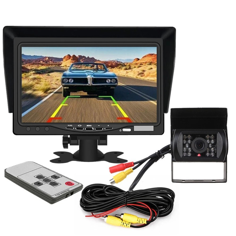 4PIN Reversing Camera 7" 2-Way Display for Trucks RVs