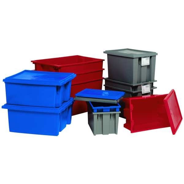 Quantum Storage Systems Snt300gy Stack & Nest Storage Container, 27.7 Gal,