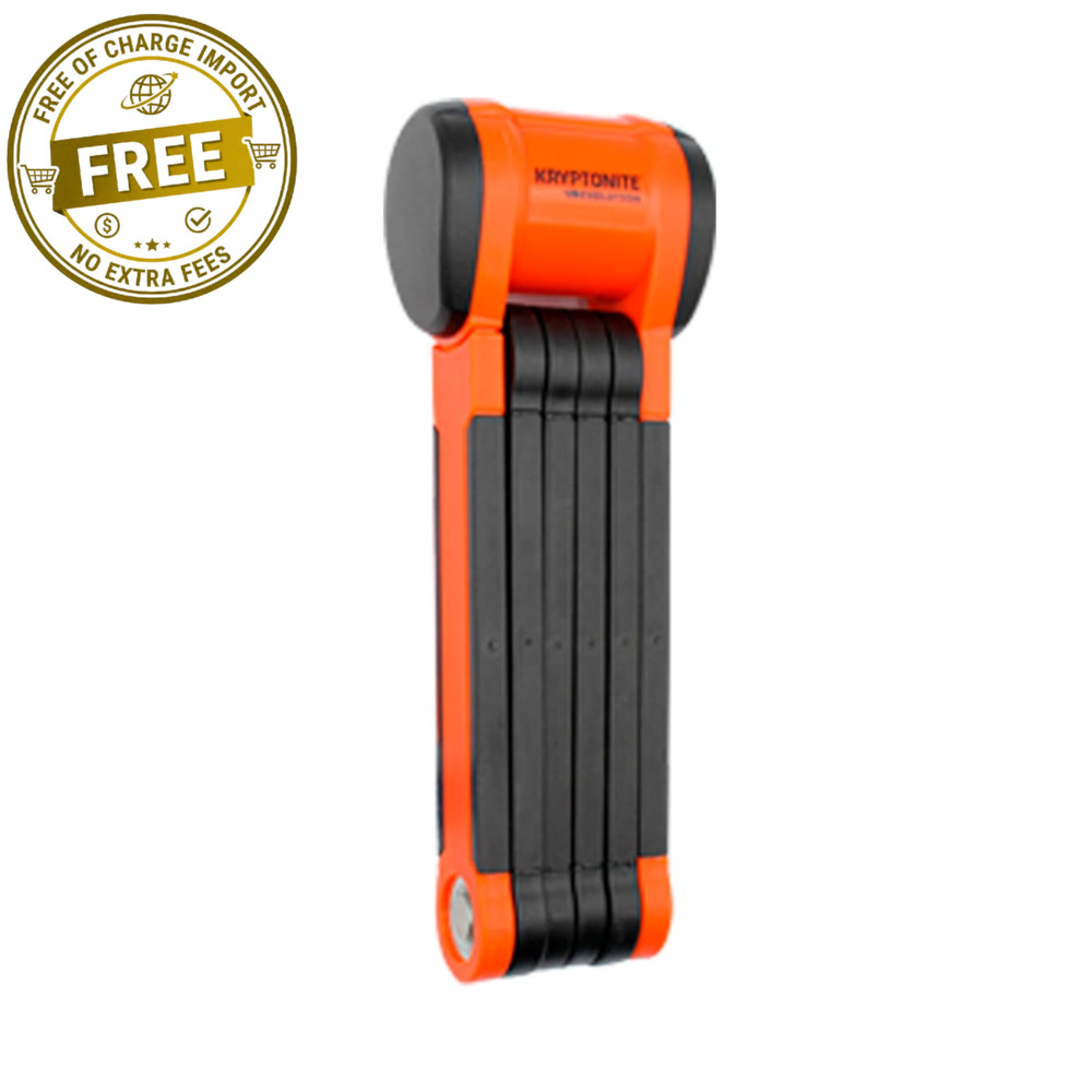 Kryptonite Evolution 790 Folding Lock, Size 5.4mm x 90cm (35.4"), Black/Orange