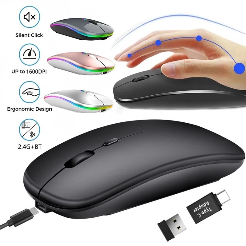 2.4GHz Wireless Optical Mouse &USB Receiver Adjustable DPI for PC Laptop Desktop