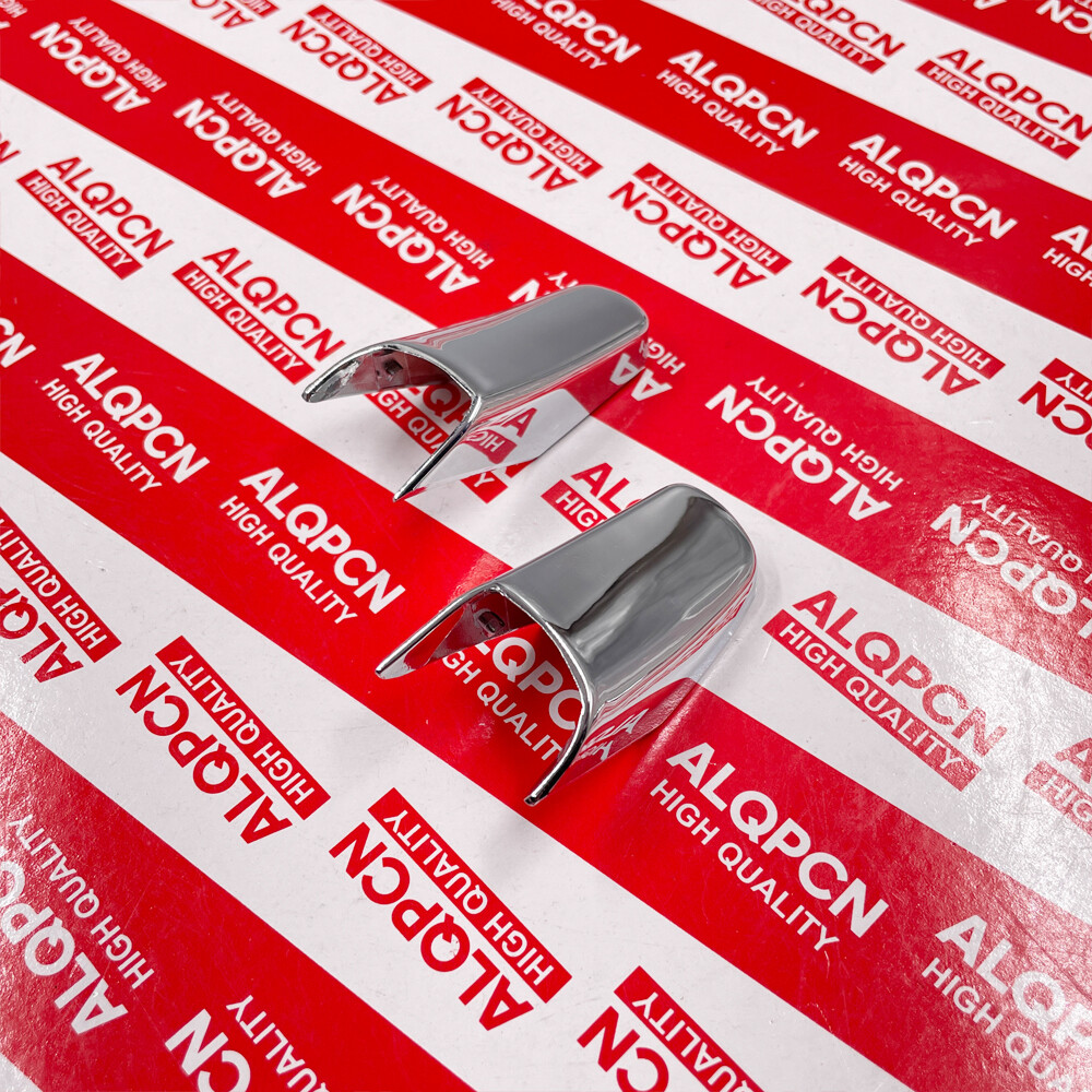 2 sets Chrome Door interior Pull Handle Strap End Cap fit for Lincoln town car