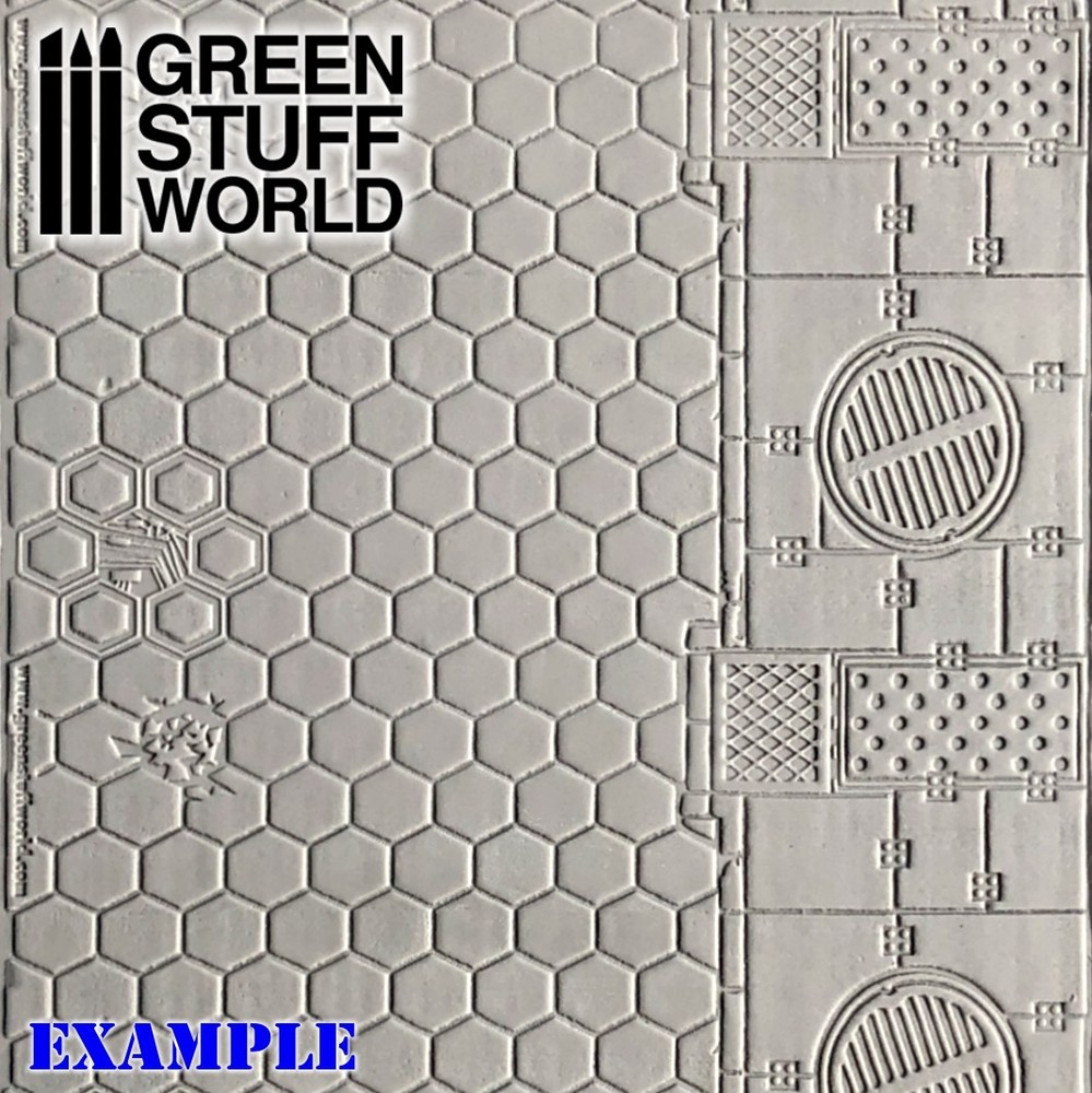 Rolling Pin - HEXAGONS Texture - Create your own Infinity, Warhammer bases 40k