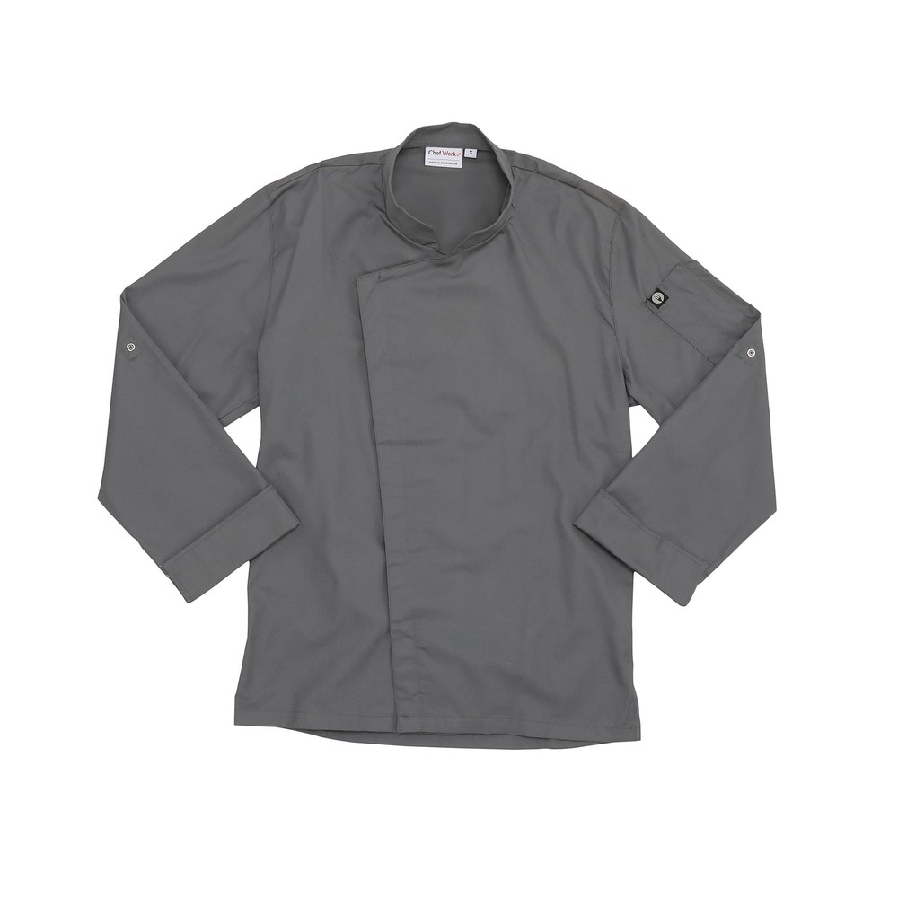 Chef Works Men's Lansing Chef Coat 4X-Large Grey