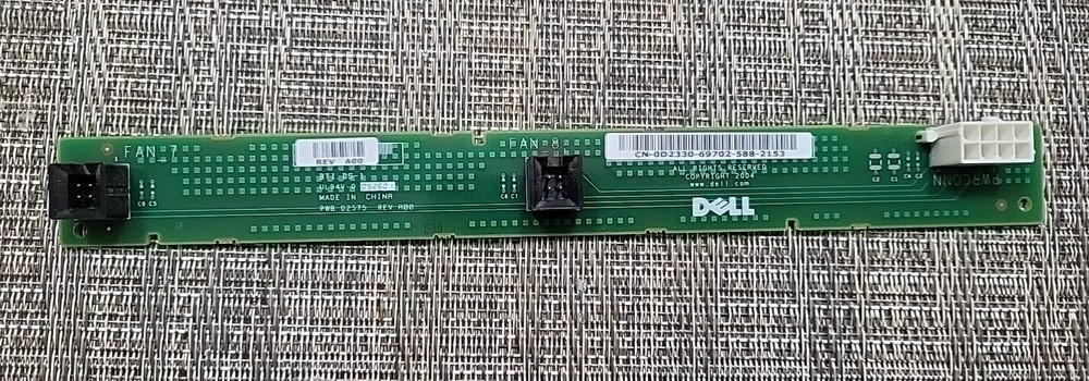 Dell Poweredge 2800 Server Fan Backplane Interposer Board 0D2575 0D2330 (D3)
