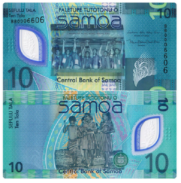 Samoa 10 Tala 2023 NEW UNC Banknote