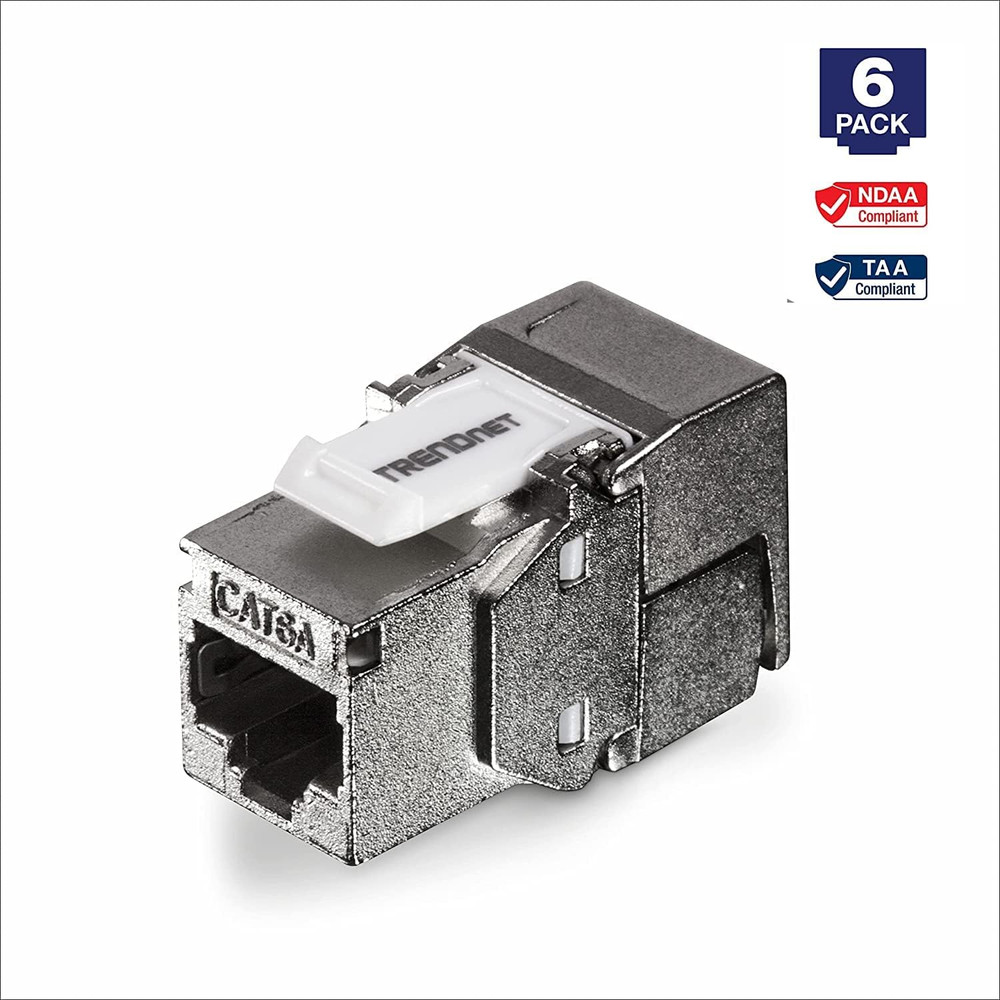 BUNDLE: 24-Port Blank Keystone Shielded 1U Patch Panel TC-KP24S + Shielded Cat