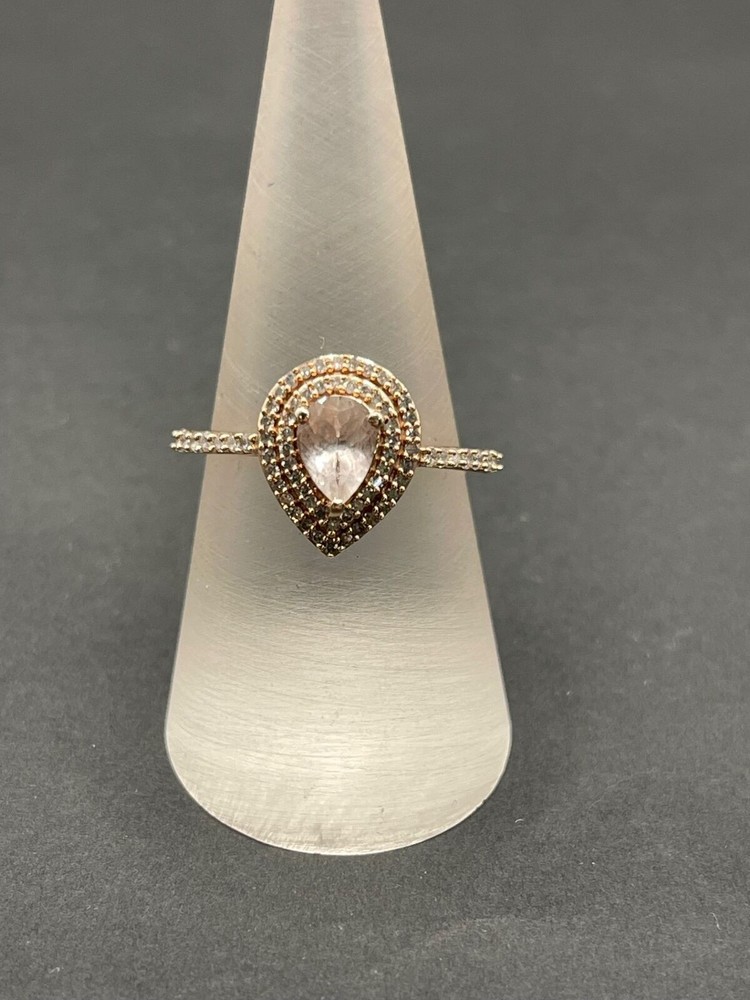 Ladies 9ct Rose Gold Pear Shape Ring
