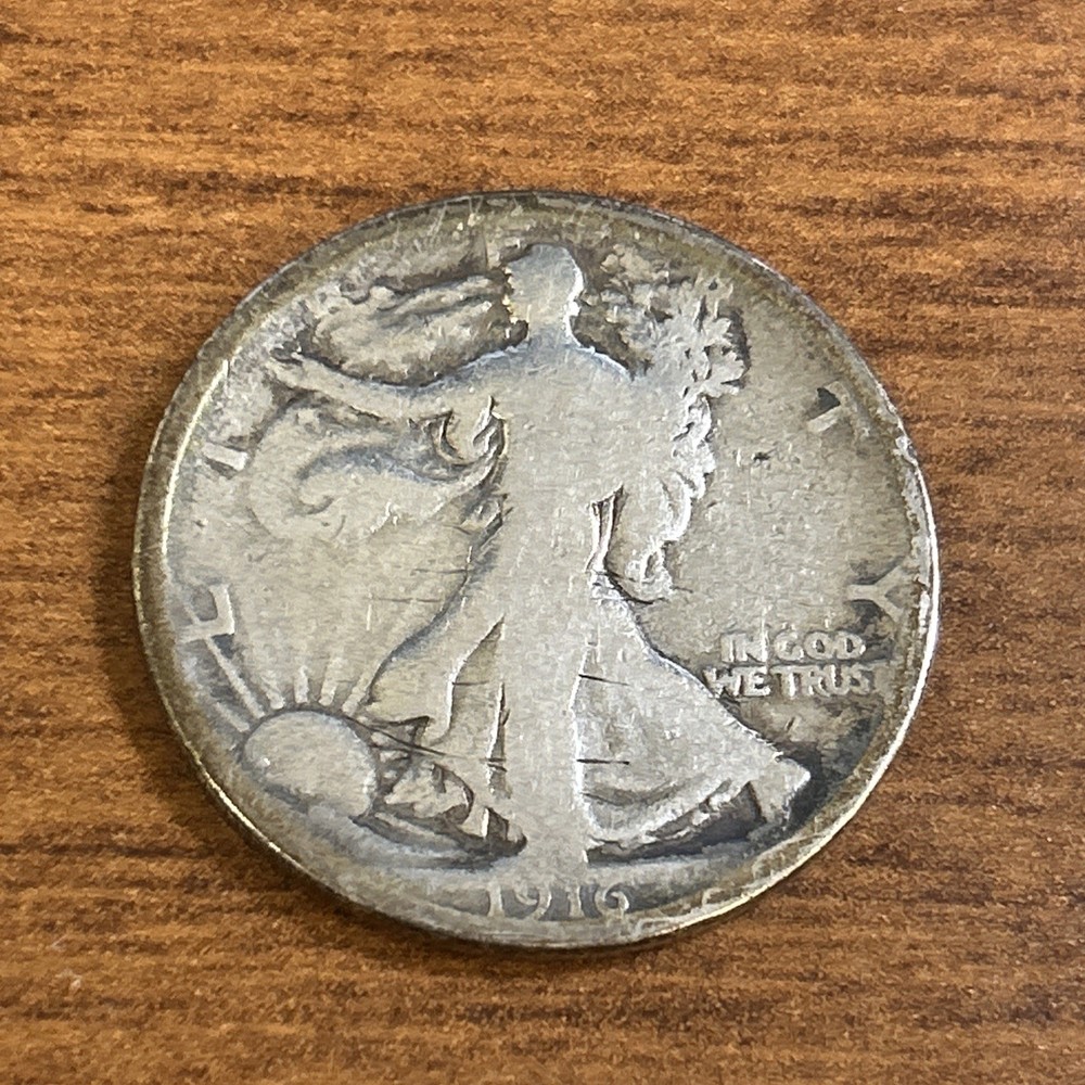 1916 Walking Liberty Half Dollar - Cleaned