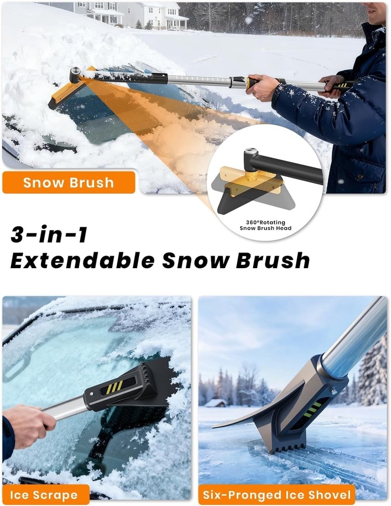 43.7" Extendable for Car Windshield for 12 Adjustable Length Settings with Fo...