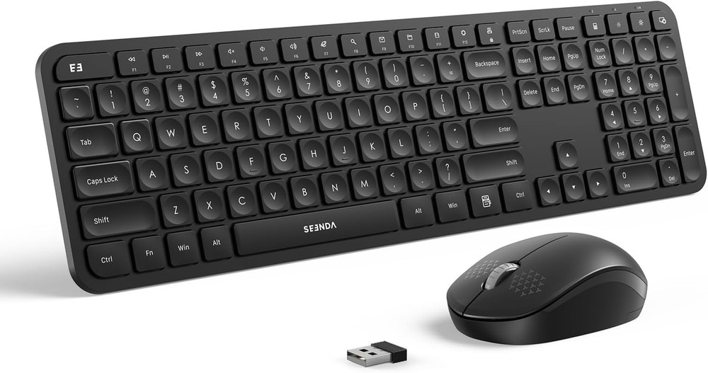 Combo Teclado y mouse Inalambricos para Windows, Android TV Box/Raspberry / PC
