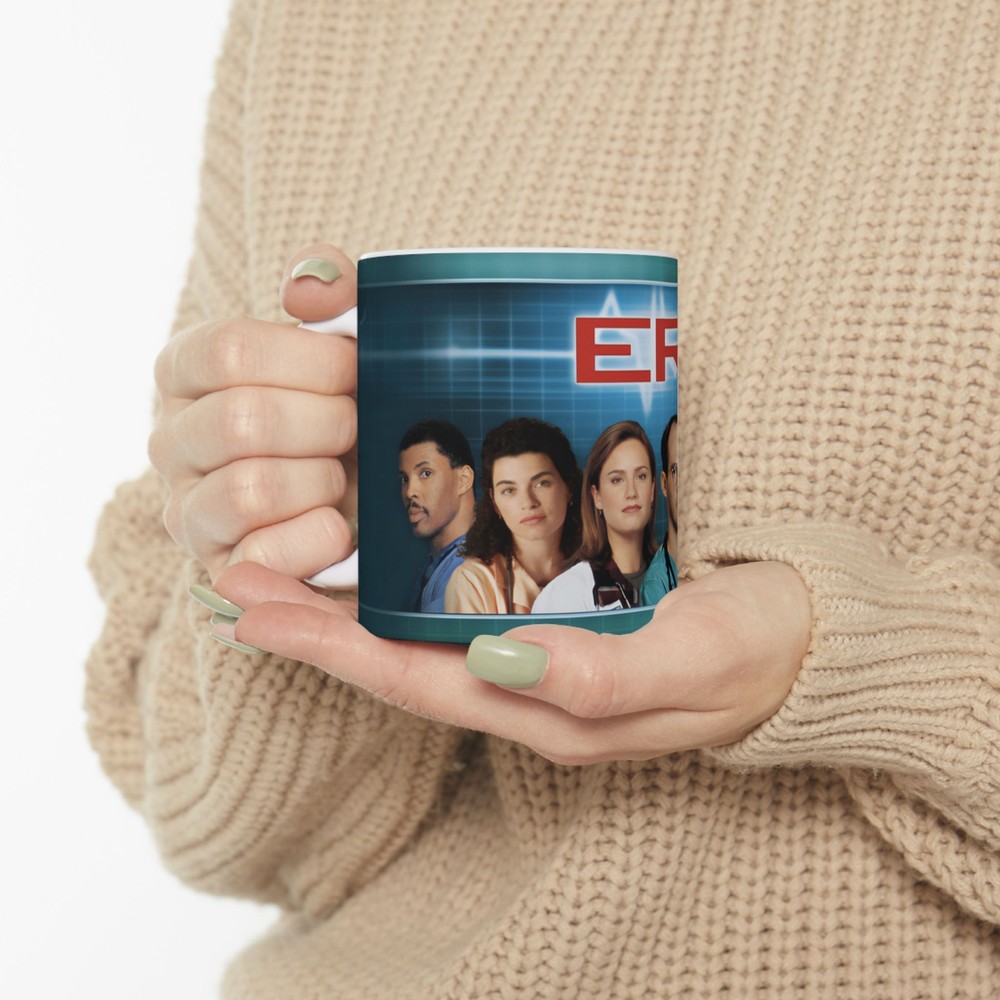 ER Ceramic Mug, 11oz, Classic TV, Unique Gift Idea, Coffee
