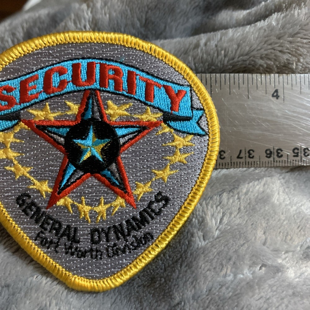 VTG SMALL GENERAL DYNAMICS SECURITY PATCH FT WORTH TEXAS DIV.-gray Background