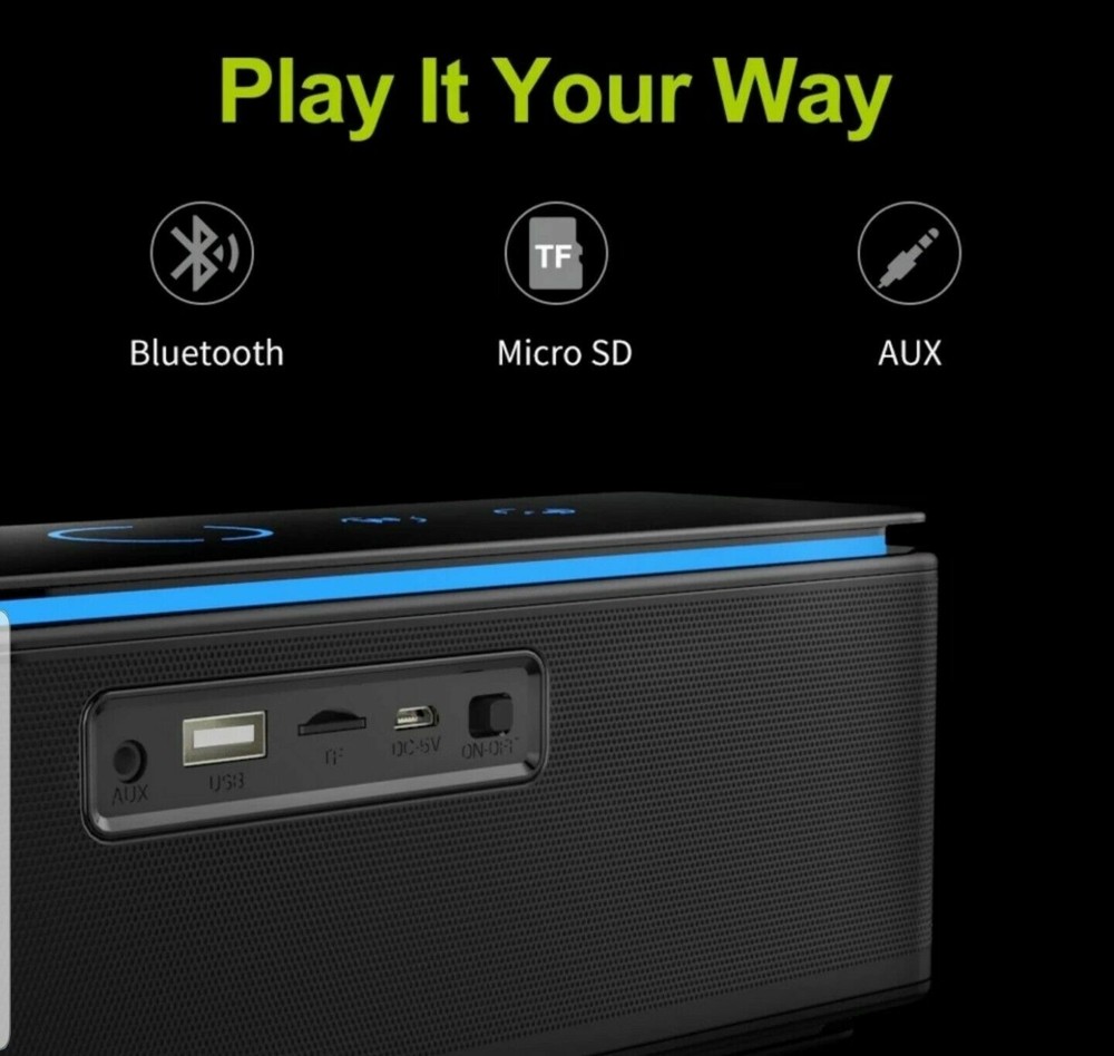 ZEALOT S7 Bluetooth Wireless Speaker, Touch Panel Multiport Input, Aux power out
