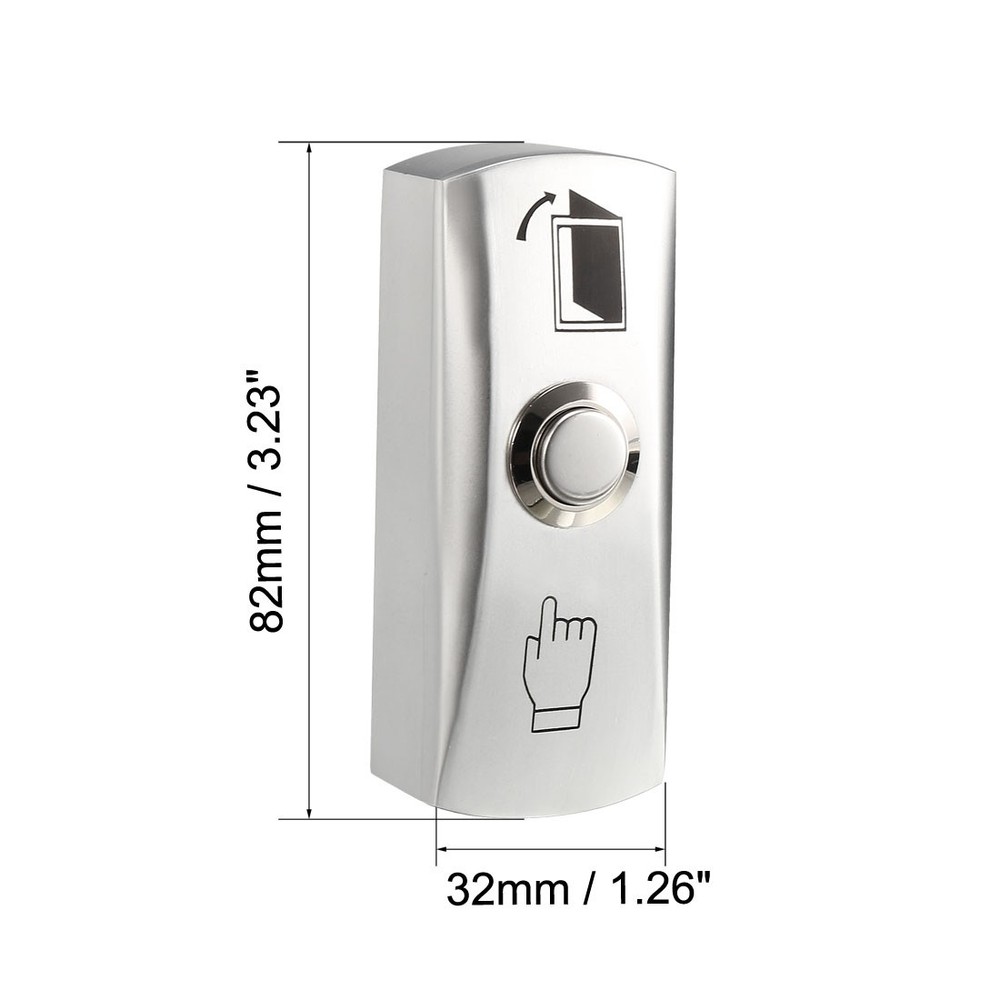 Door Release Button Push to Exit Resettable NO/COM Switch for Access Control 12V