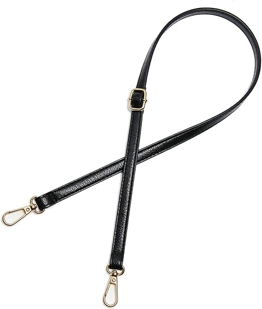 Leather Purse Strap Replacement Black Leather Crossbody Strap Adjustable