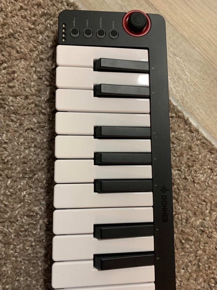 Donner N-25 Mini Midi Keyboard C Power-Pitch-Transpose-Program-Octave