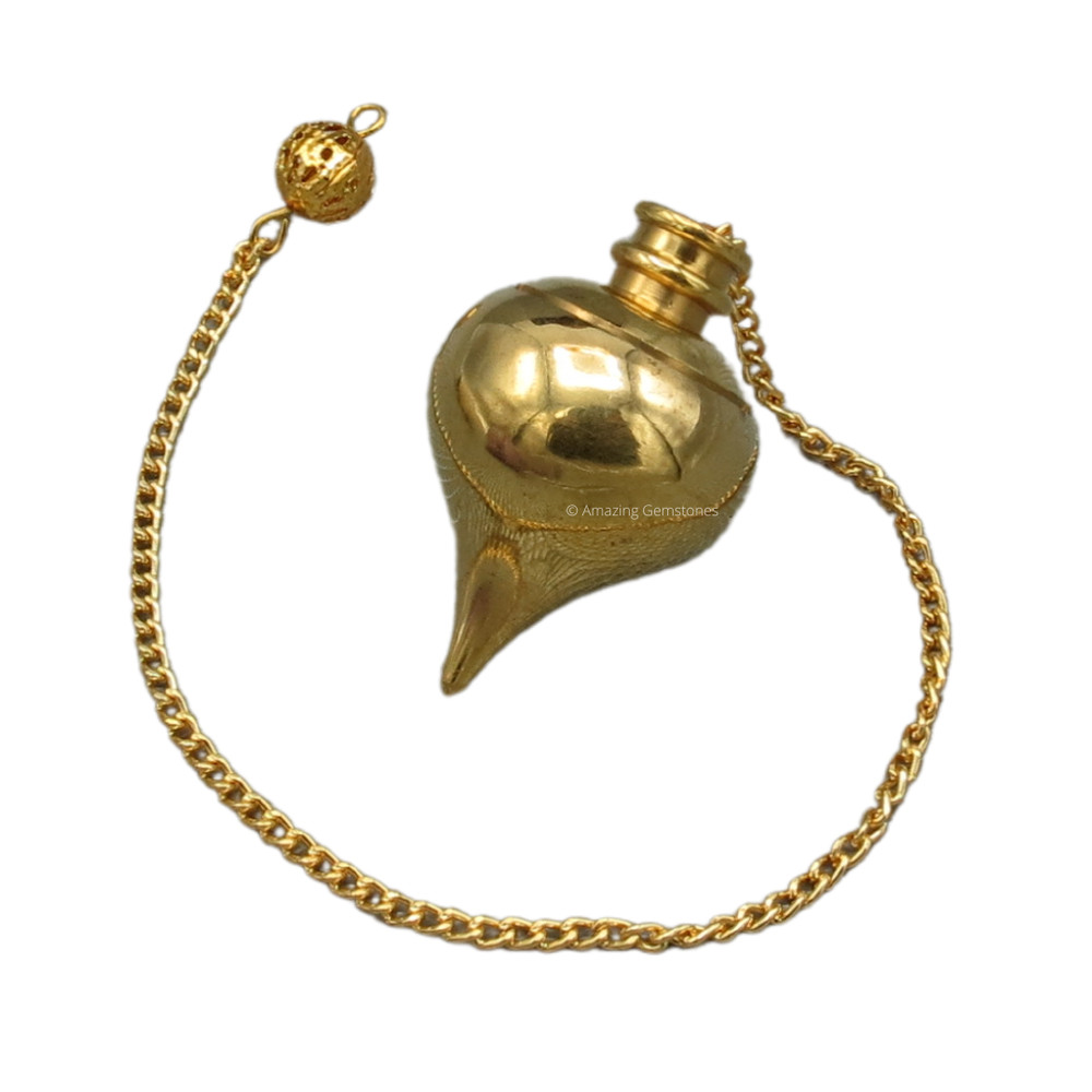 Metal Pendulum Gold Dome Cone with Point for Divination