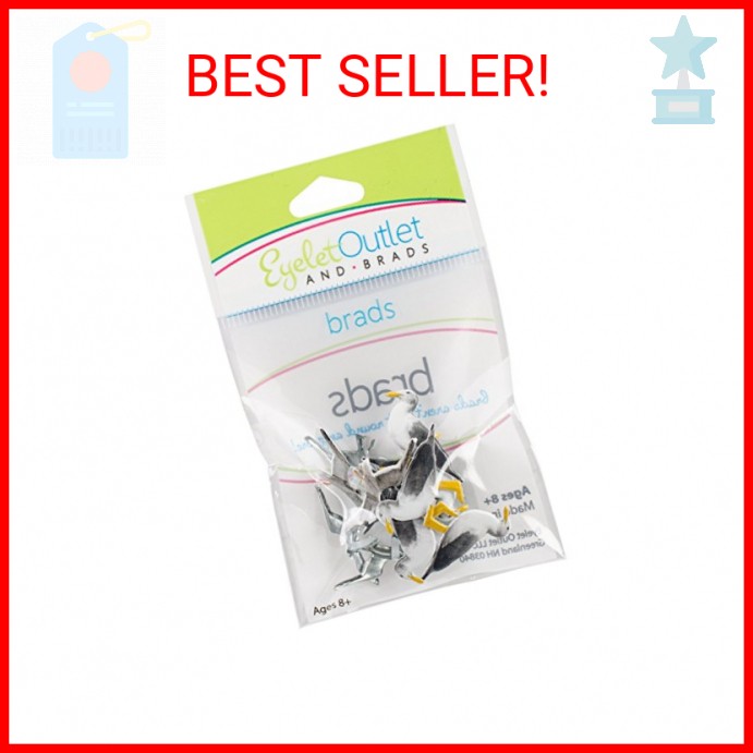 Eyelet Outlet Shape Brads 12/Pkg-Seagull