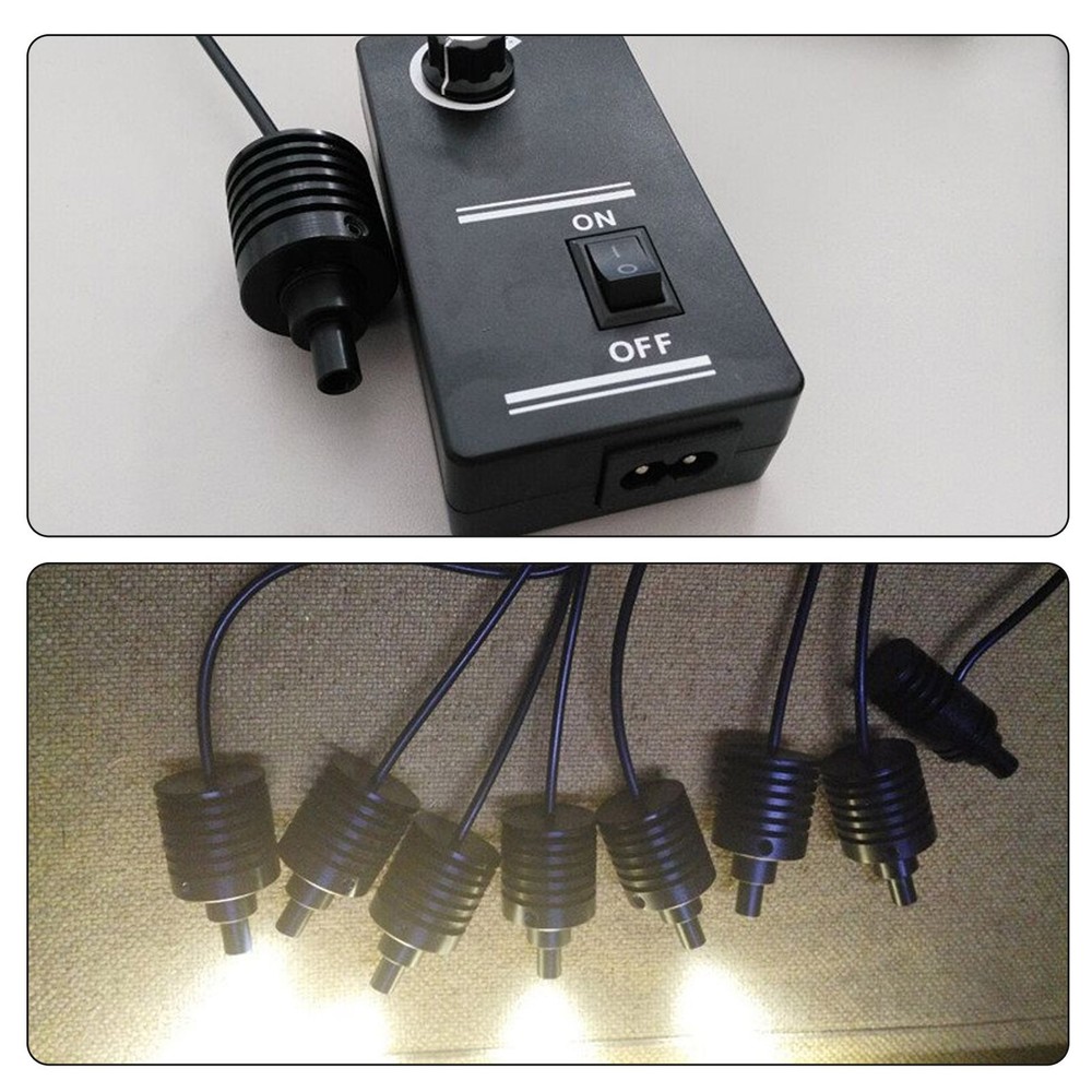 Adjustable LED Coaxial Light Source Microscope Spot Lamp Brightness 90V-240Vtiw