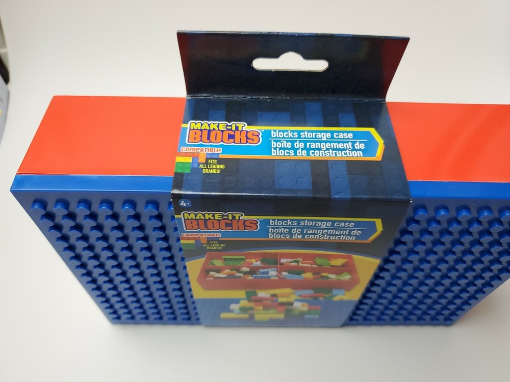 Make It Blocks Blocks Storage Case - Blue Top- Compatible Fits
