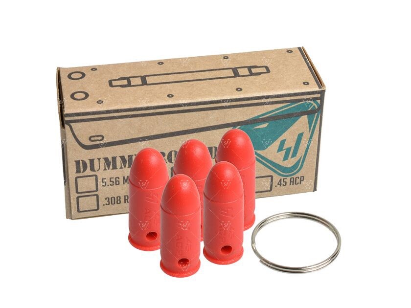 Strike Industries 45 ACP Dummy Rounds Snap-Caps/Practice/Training/Polymer 5-Pack