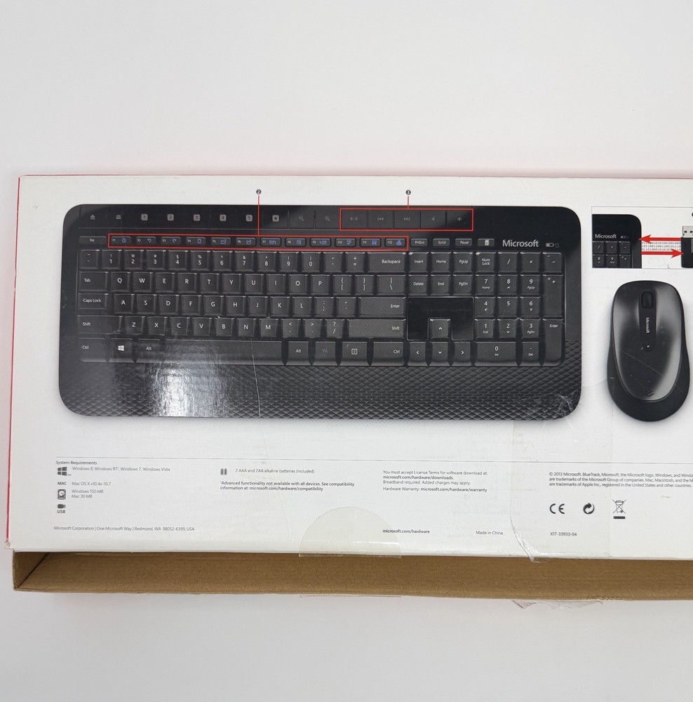 Microsoft Wireless Desktop 2000 Keyboard Mouse & USB Dongle Advanced Encryption