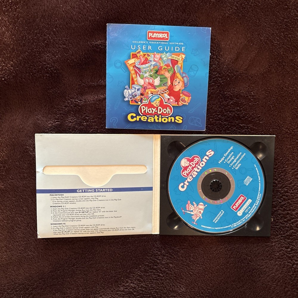 Playskool Play-Doh Creations PC CD-ROM w Instructions Opening Case Never Played