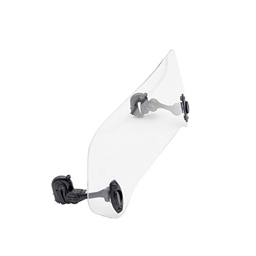 Motorcycle Clip-On Windshield Adjustable Windscreen Extension Spoiler white
