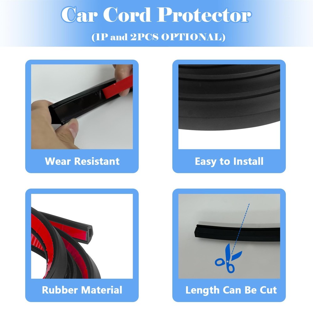 Universal Car Cable Concealer 6.56ft Wire Hider for Windshield - 1 PC