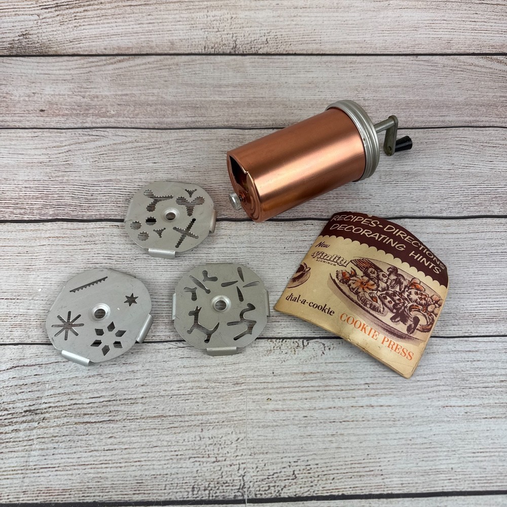 Mirro Vintage Dial A Cookie Press w/ 3 Dials - COMPLETE!