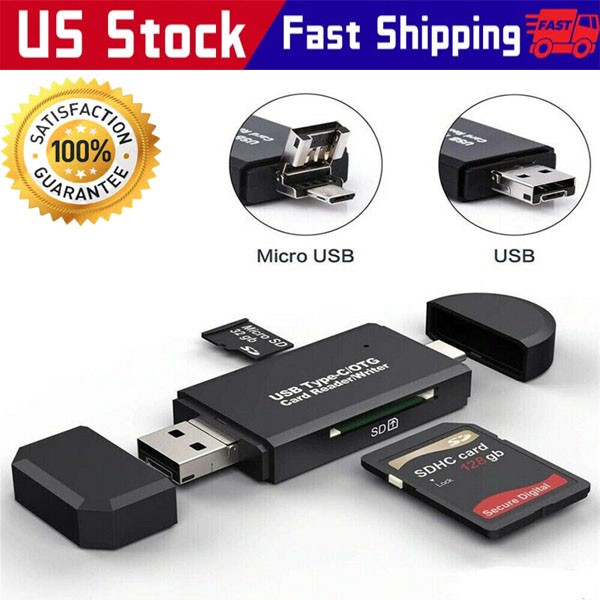Card Reader USB 3.0 Type C Micro SD TF OTG Smart Memory Adapter Laptop Computer
